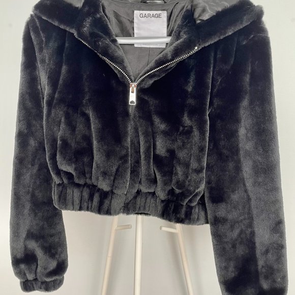 Garage - Fluffy coat - Size XS - Black - NWOT - Picture 2 of 6